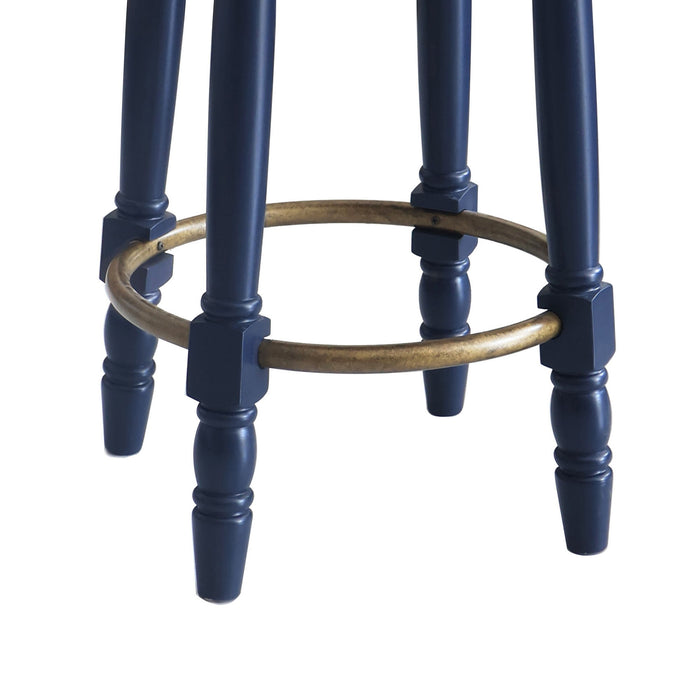 360° Swivel Wooden Barstools With Upholstered Seat, Counter Height (Set of 2)