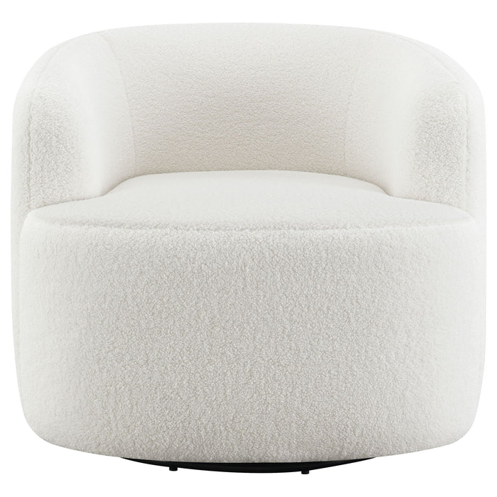 Denae - Upholstered Swivel Chair - Ivory
