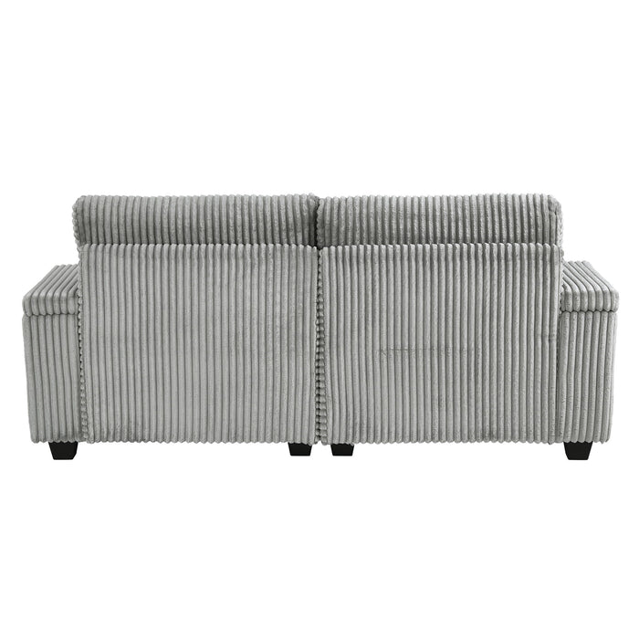 Modern Chaise Sofa With Adjustable Backrest, Cup Holders, Phone Holder & Storage Compartments For Living Room
