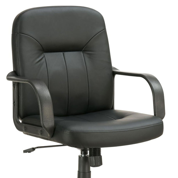 Office Chair With Casters Ergonomic Design For Workspaces - Black