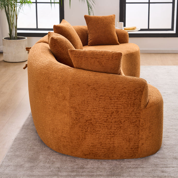 4 Seater Sofa With Fabric, 30D, 60 Hardness Full Sponge, 4 Pillow For Living Room, Home Furniture Sleeper Sectional Sofa For Apartment