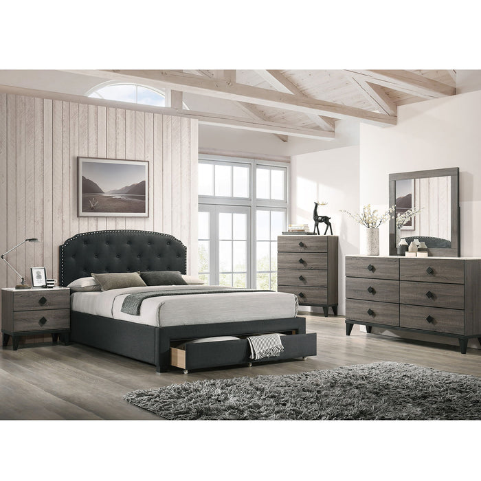 Bedroom Chest Of Drawers With 4 Drawer Storage - Gray / Gray