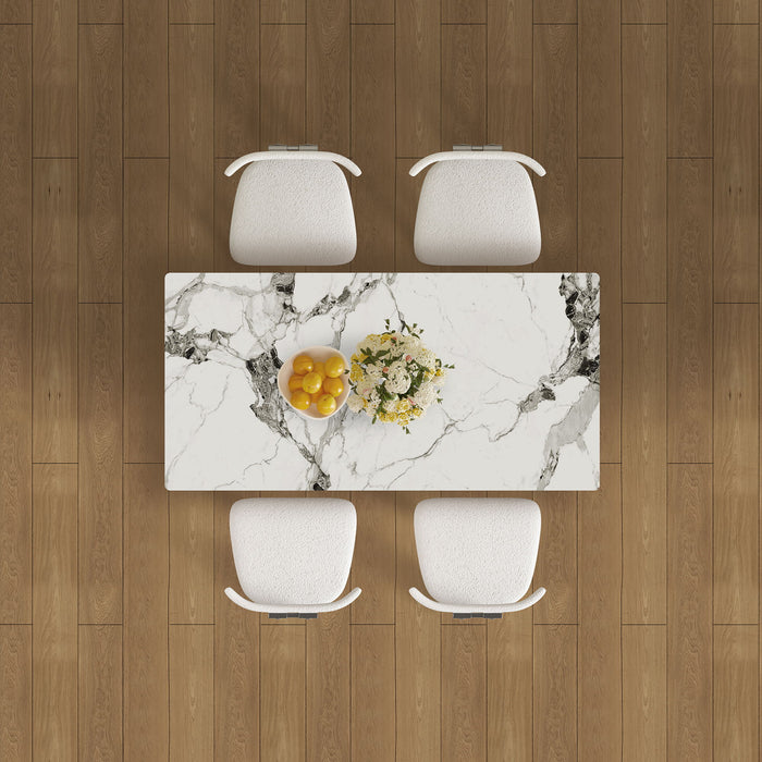 Modern Dining Table Set With Storage, Includes Chairs