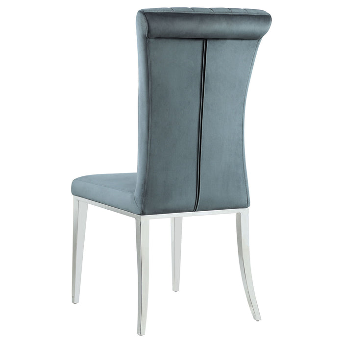 Tufted Side Upholstered Dining Chair (Set of 2) - Gray