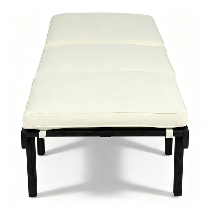 Ariana - Chaise Lounge With Cushion For Outdoor - Black
