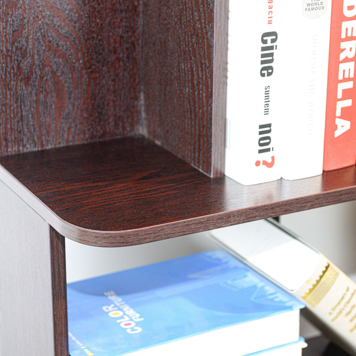 Modern 5 Tier Open Storage Bookcase