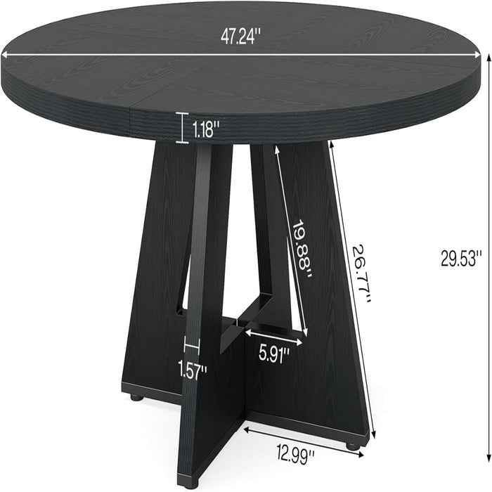 Round Dining Cross Base Kitchen Table