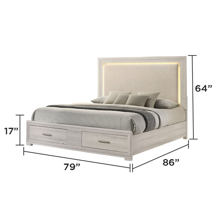 Colorado - Bed With Upholstered LED Headboard