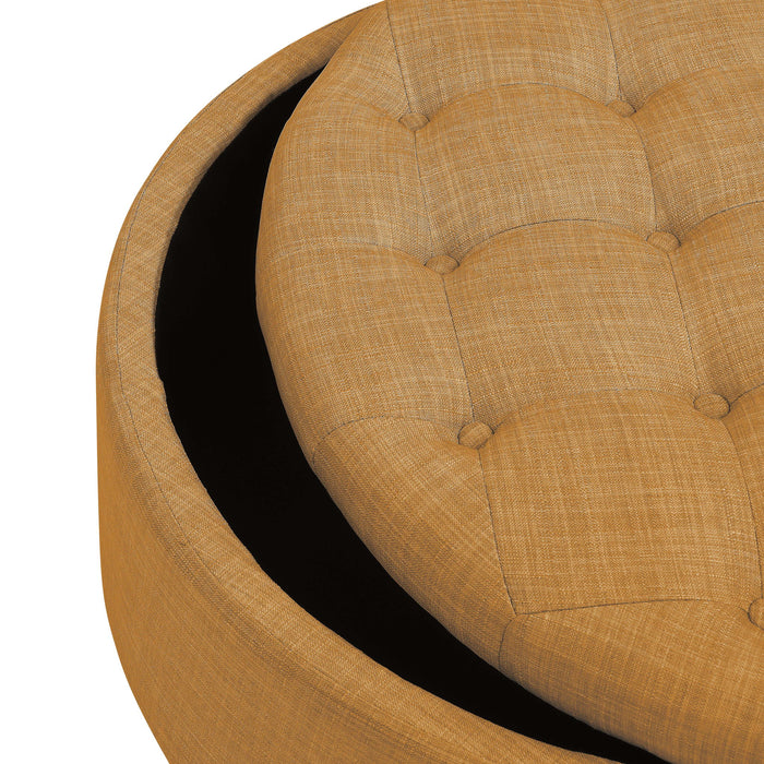 Tufted Storage Ottoman With Upholstery