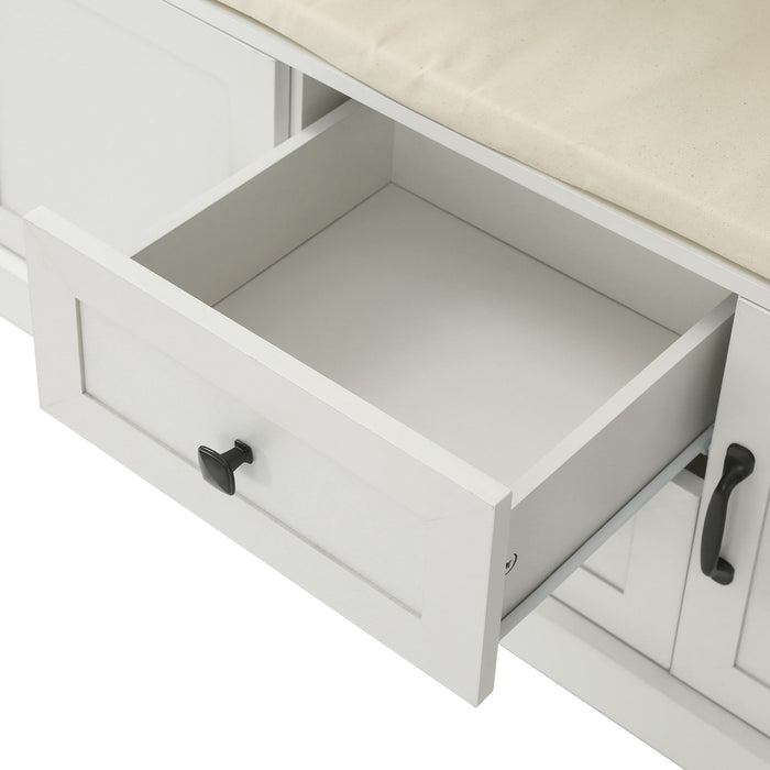 Hall Tree With 3 Hooks, Coat Hanger, Entryway Bench, Storage Bench, 3 In 1 Design