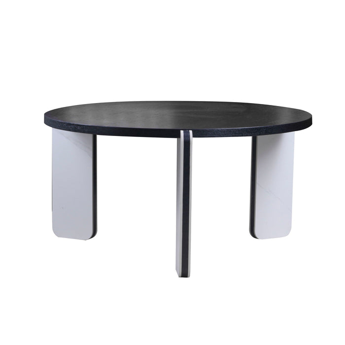 Round Coffee & End Table Set - Black