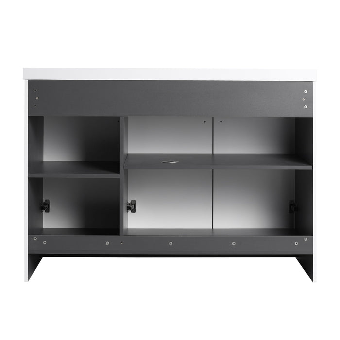 Contemporary Freestanding Bathroom Vanity With Resin Sink & Soft-Close Cabinet Doors