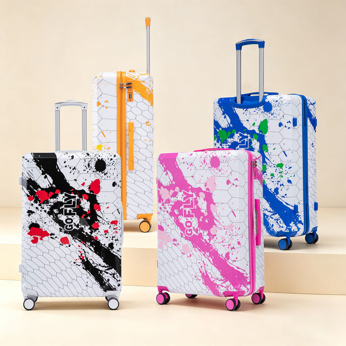 Luggage With Printed Pattern, Combination Lock
