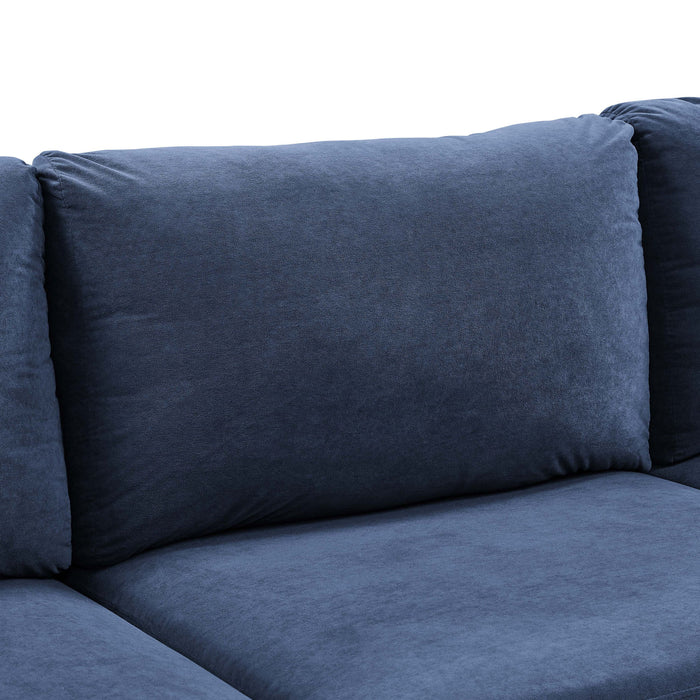 Upholstered Modular Sectional With Removable Cushions