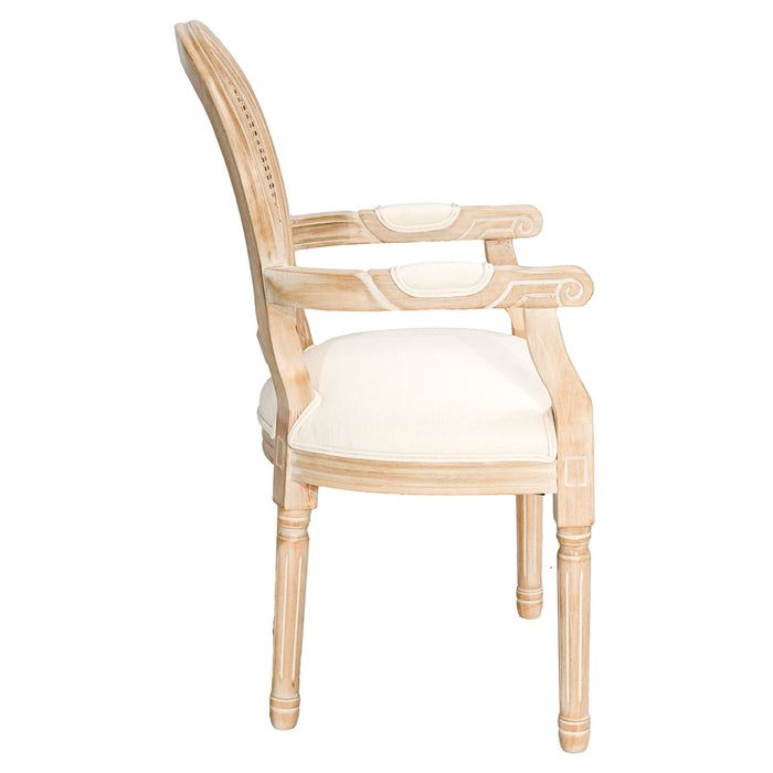 Upholstered Dining Armchair (Set of 2) - Beige