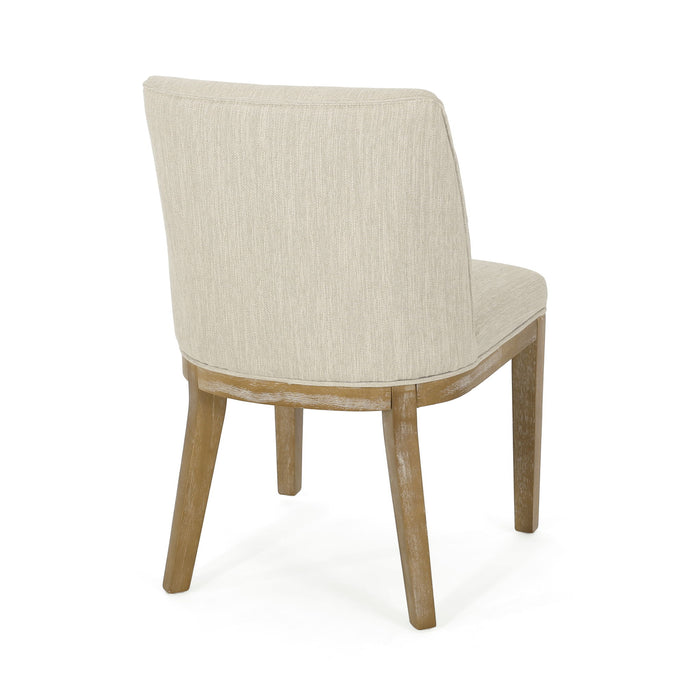 Modern Dining Chair With Durable Fabric Upholstery And Sturdy Wooden Frame (Set of 2)