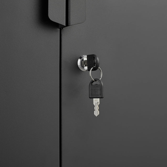 2 Door File Cabinet With Lock, 4 Adjustable Shelves, Heavy-Duty