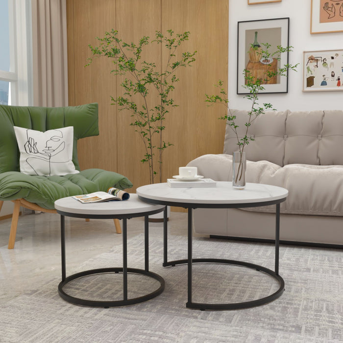 Round Nesting Coffee Table (Set of 2)