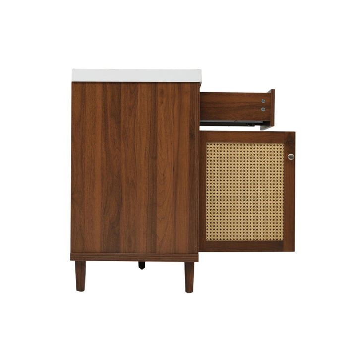 Bathroom Vanity With Sink, 5 Legs, Soft Close Drawers