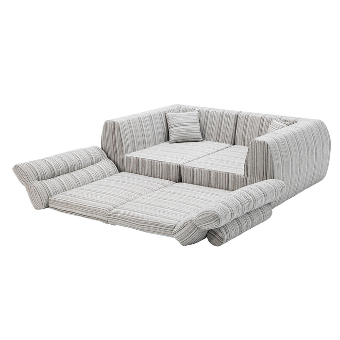 3 Seater, Couch With Throw Pillows For Living Room