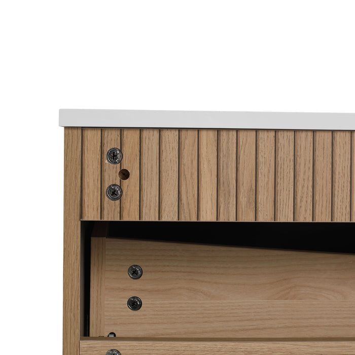 Wall Mounted Bathroom Vanity & 1 Soft Close Drawer (Excluding Sink)