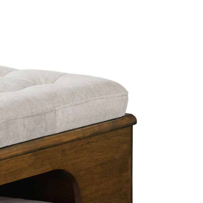 Letitia - Cat Bed Ottoman - Walnut