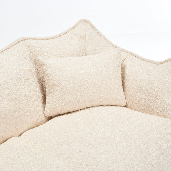 Comfortable Dual Beanbag Chair With High Resilience Foam Core For 2 People