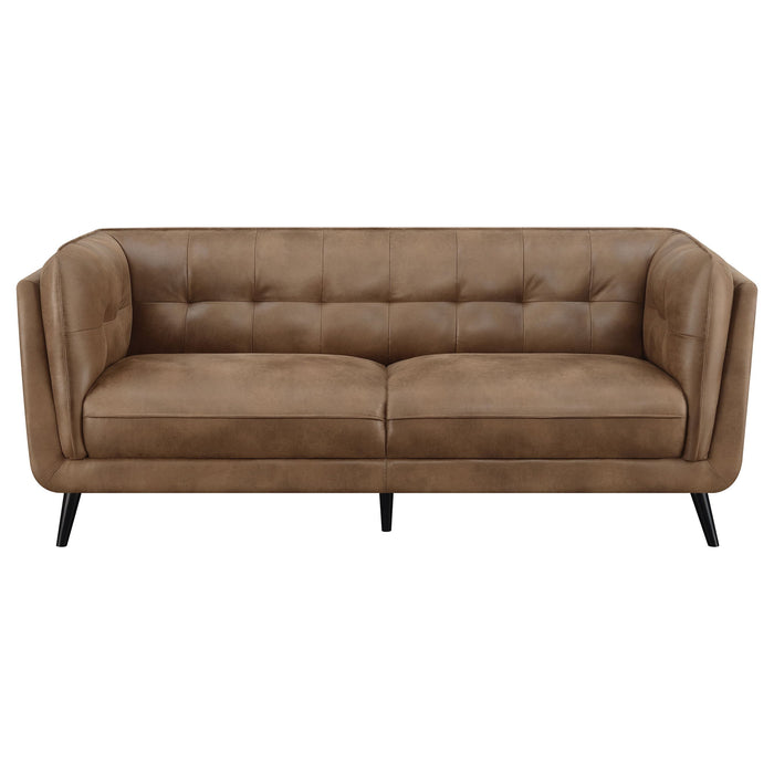 Maximillion - Tuxedo Arms Sofa - Brown