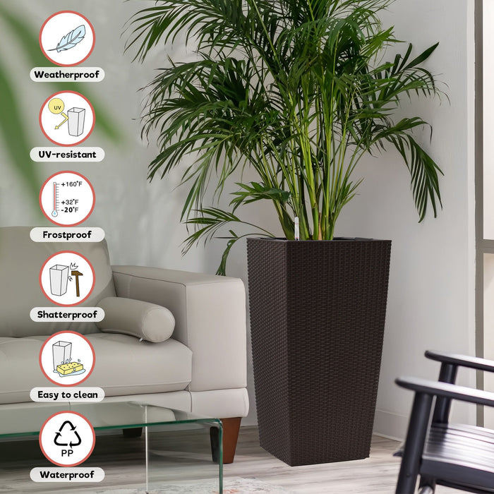 Indoor Outdoor Planter With Automatic Watering System