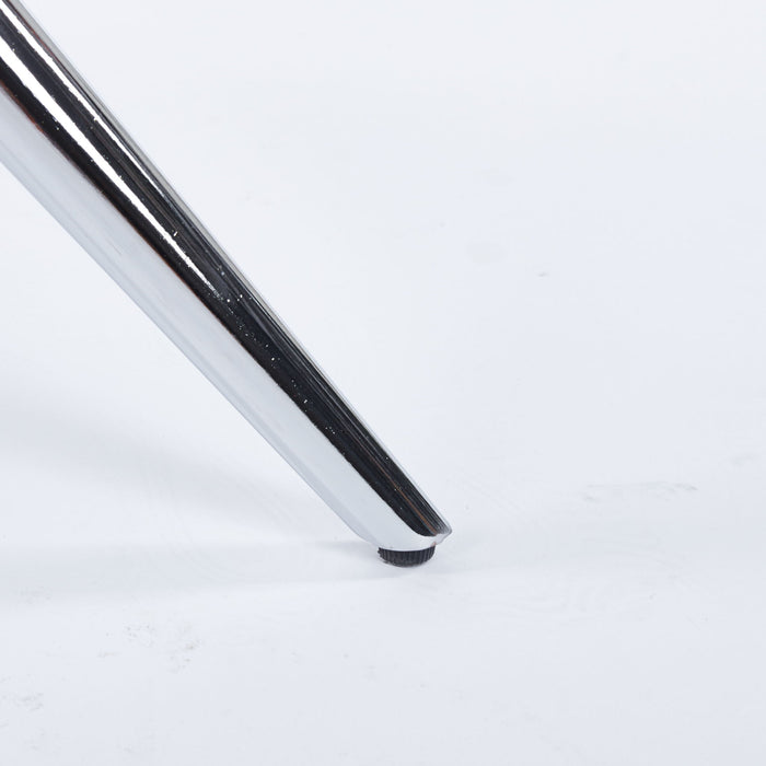 Compact Dining Table With Glass Top - Chrome