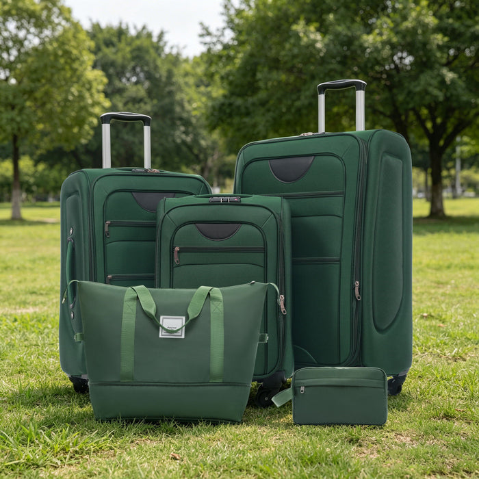 Softside Luggage Expandable Set With Duffel Bag Upright Spinner