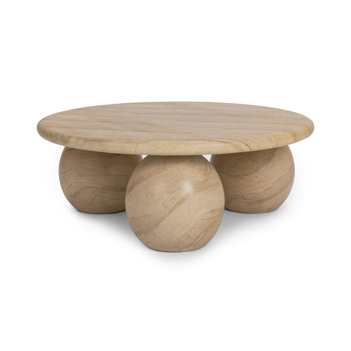 Elaria - Outdoor Round Coffee Table - Beige