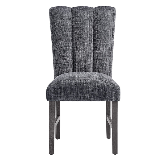 Dining Chair With Padded Seating And Back (Set of 2) - Dark Gray
