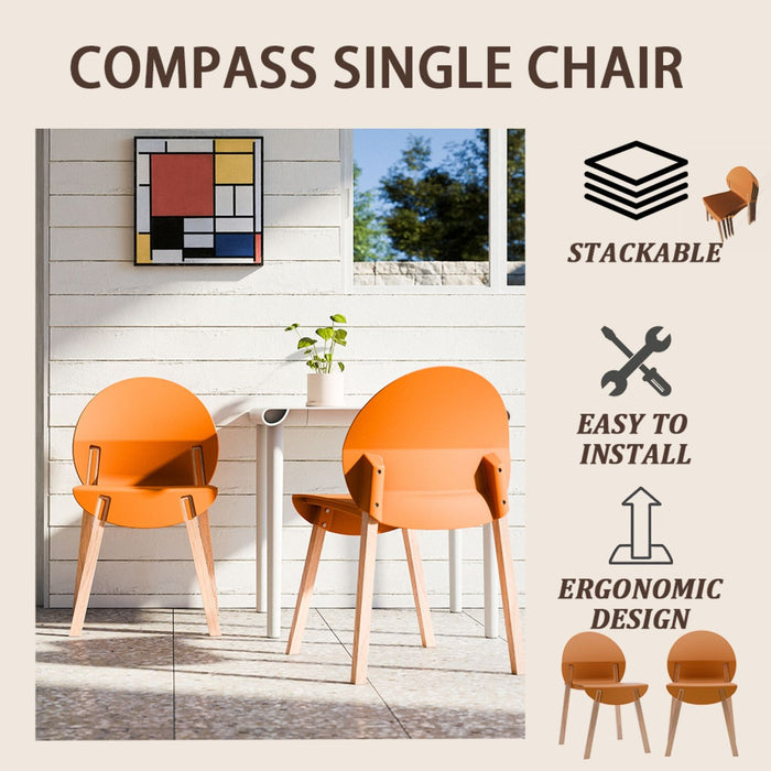 4 Piece Set Of Single Chairs With Long Table