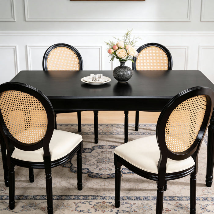 French Country Dining Chairs With Round Back (Set of 2)