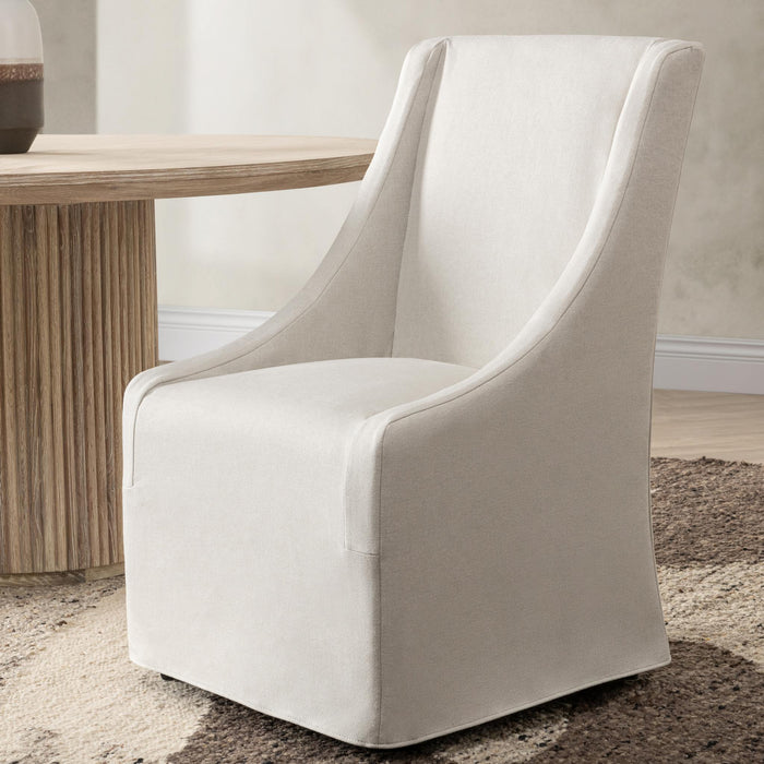 Warwick - Upholstered Rolling Dining Chair