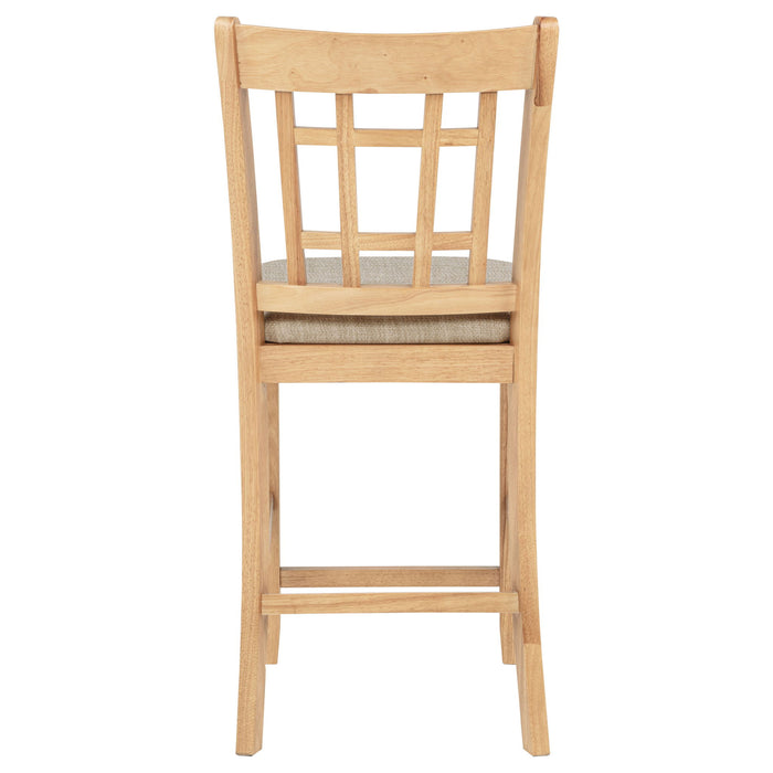 Davis - Counter Height Dining Chair Linen (Set of 2) - Light Oak