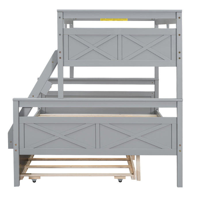 Bunk Bed With Ladder And Safety Guardrail
