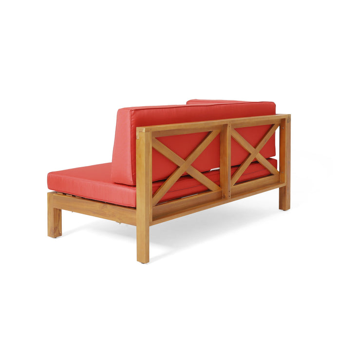 Brava - X Back Corner Bench With Coffee Table