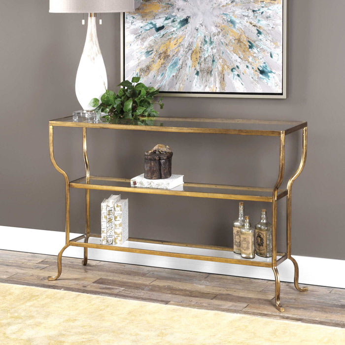Deline - Console Table - Gold