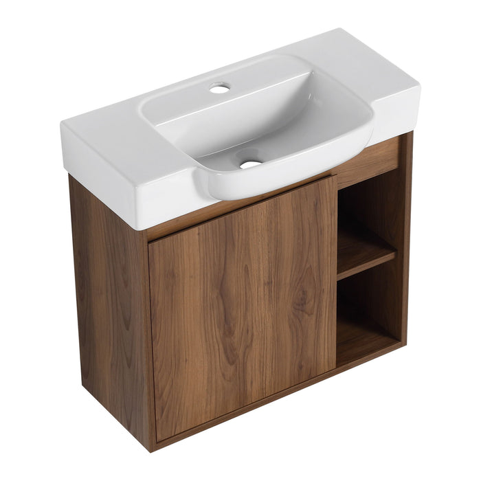 Wall Mounted Bathroom Vanity With Sink & Soft Close Door