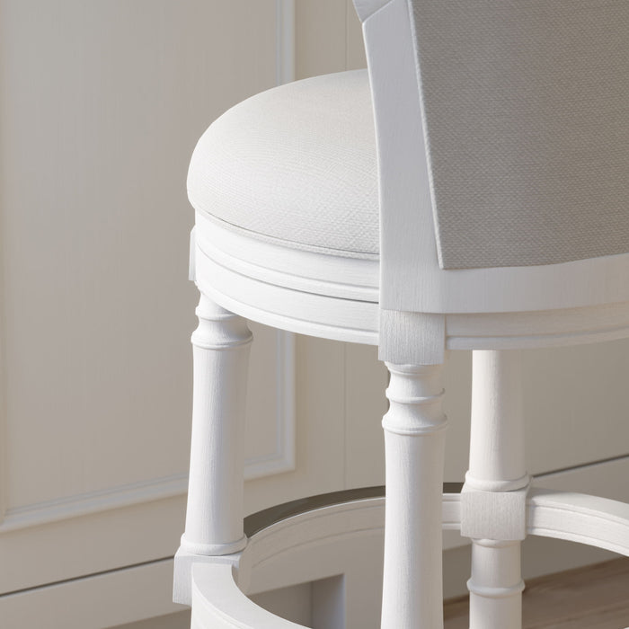 Barrel Back Stool With Swivel