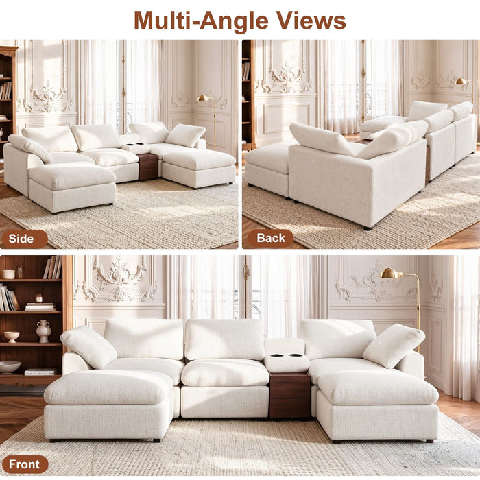 Modular Cloud Couch With Storage Console