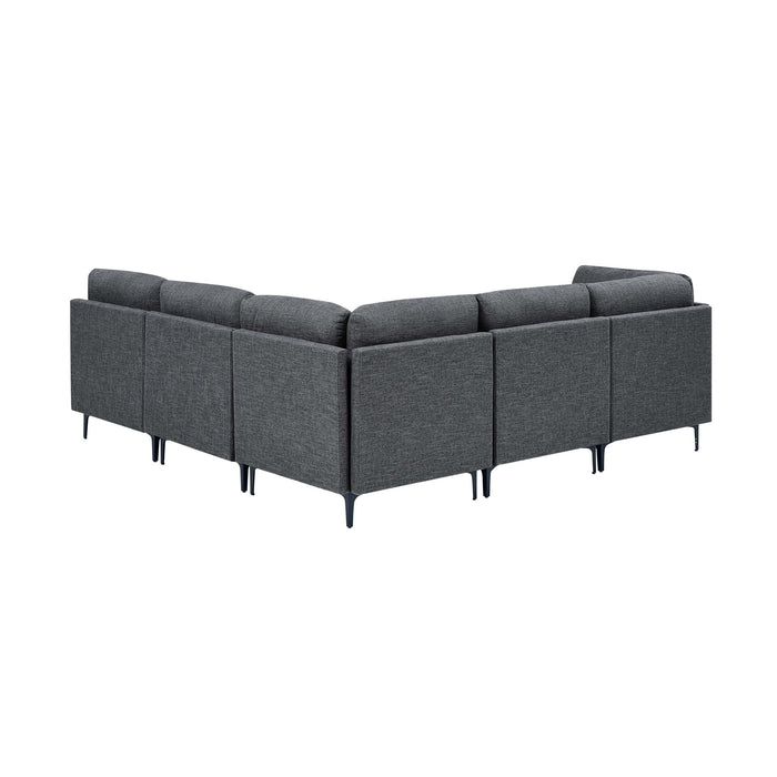 Upholstered Modular Sectional & Tall Legs