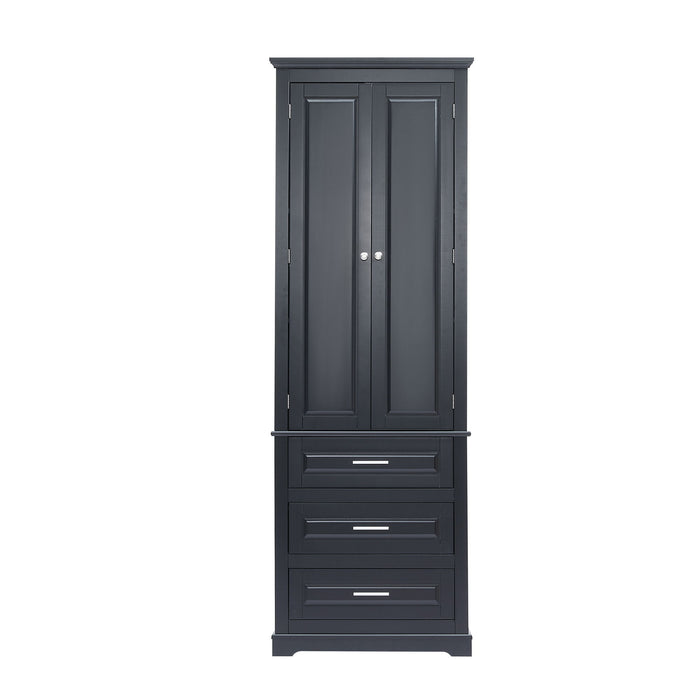 Tall Storage Cabinet With 3 Drawers For Bathroom