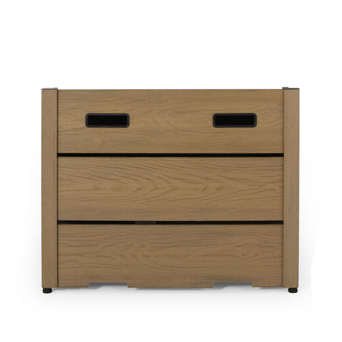 Rustic Style Outdoor Square Propane Fire Pit, 40,000 Btu