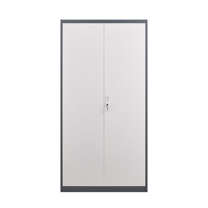 Large Capacity Wardrobe With Hanging Rod And Compartments