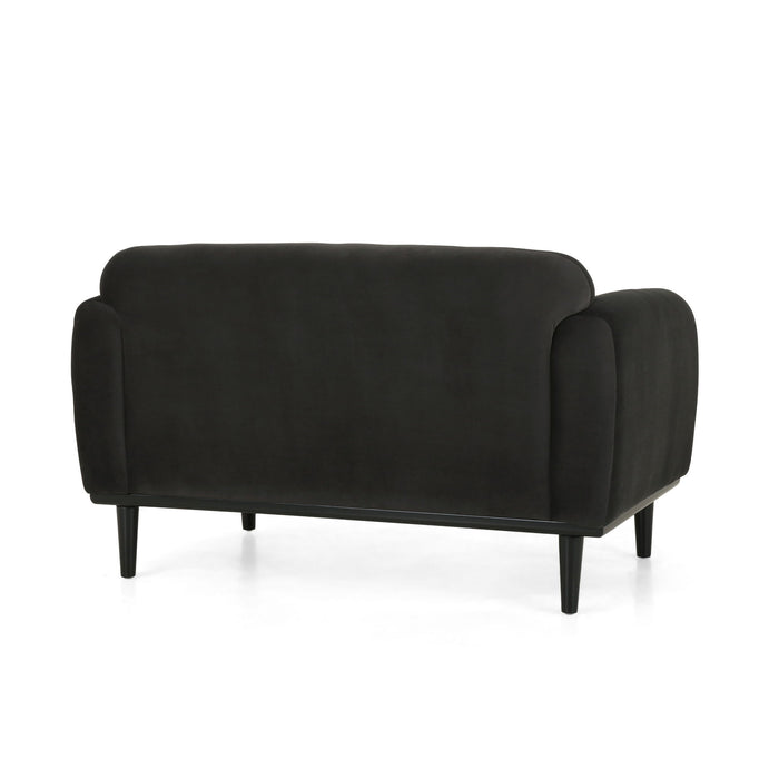 Sway - Upholstered Loveseat With Wood Legs And Round Arms