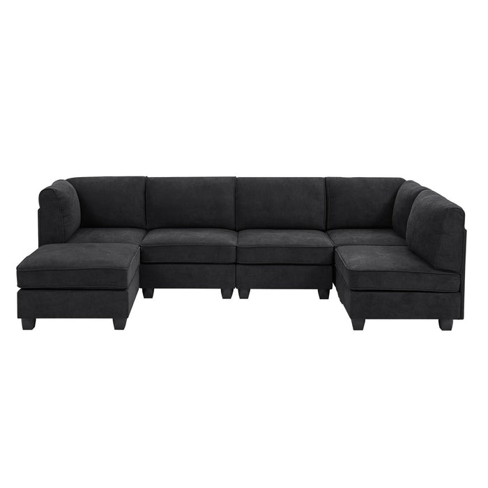 Upholstered Modular Sectional - Black