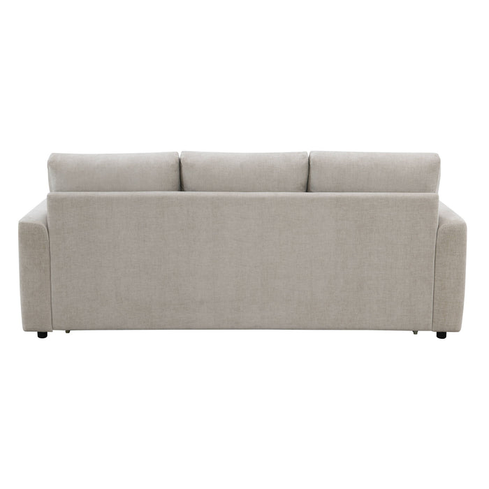 Leira - Linen Pull Out Sleeper Sofa - Beige